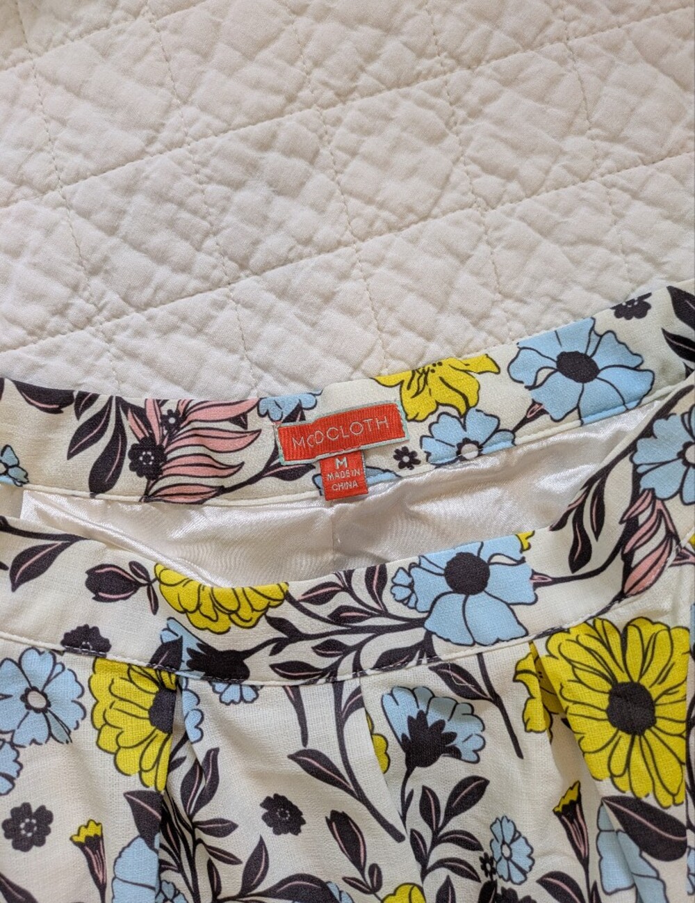 Floral A-Line Midi Skirt in Yellow & Blue - Picture 2 of 4